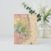 ヴィンテージハリファックスノバスコシアの地図(1878) ポストカード (スタンド正面)