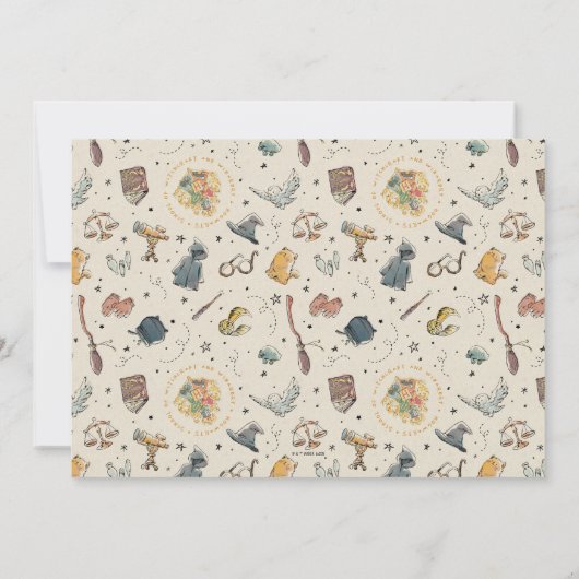 ヴィンテージハリーポッターファースト誕生日招待状 招待状 (裏面)