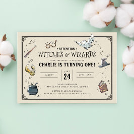 ヴィンテージハリーポッターファースト誕生日招待状 招待状