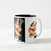 ヴィンテージハロウィきらめくーン衣装パーティー ツートーンマグカップ (正面右)