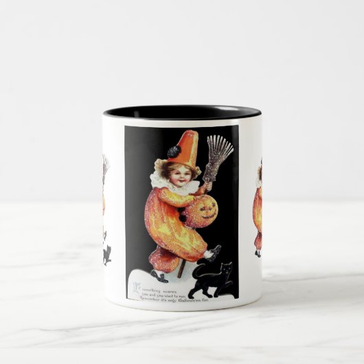 ヴィンテージハロウィきらめくーン衣装パーティー ツートーンマグカップ (中央)