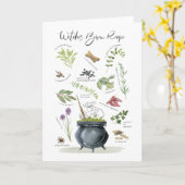 ヴィンテージハロウィモダンーンコールドロンレシピ1 カード (黄色い花)