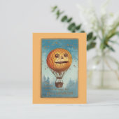 ヴィンテージハロウィンおもしろいイラストレーション ポストカード (スタンド正面)