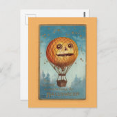 ヴィンテージハロウィンおもしろいイラストレーション ポストカード (正面/裏面)