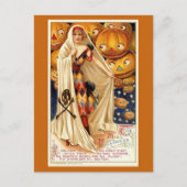 ヴィンテージハロウィンおもしろいイラストレーション ポストカード (正面)