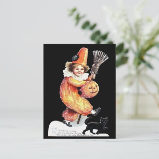 ヴィンテージハロウィンきらめくの衣装パーティー ポストカード (スタンド正面)