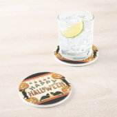 ヴィンテージハロウィンと黒猫とジャックランタン コースター (側面)