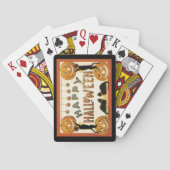 ヴィンテージハロウィンと黒猫とジャックランタン トランプ (裏面)