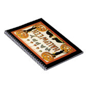 ヴィンテージハロウィンと黒猫とジャックランタン ノートブック (右側)