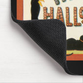 ヴィンテージハロウィンと黒猫とジャックランタン マウスパッド (コーナー)