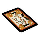 ヴィンテージハロウィンと黒猫とジャックランタン マグネット (右側)