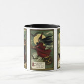 ヴィンテージハロウィンと2つの邪悪な魔女デザイン マグカップ (中央)