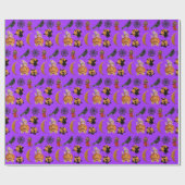 ヴィンテージハロウィンのパターン工芸品またはギフト ラッピングペーパー (フラット)