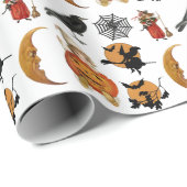 ヴィンテージハロウィンのパターン工芸品またはギフト ラッピングペーパー (ロールコーナー)