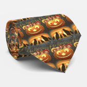 ヴィンテージハロウィンの子と猫 ネクタイ (ロール)
