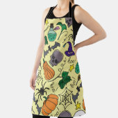 ヴィンテージハロウィンの継ぎ目のない模様。幽霊 エプロン (インサイチュ)