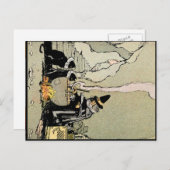 ヴィンテージハロウィンアートポストカード |魔女 ポストカード (正面/裏面)