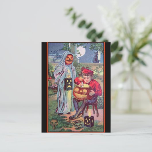 ヴィンテージハロウィンアート ポストカード (スタンド正面)