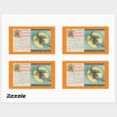 ヴィンテージハロウィンイラストレーション矩形シール 長方形シール (シート)