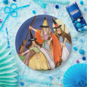 ヴィンテージハロウィンウィッチズホリデー ペーパープレート (パーティー)