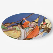 ヴィンテージハロウィンウィッチズホリデー ペーパープレート (アングル)