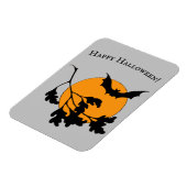 ヴィンテージハロウィンオレンジムーン飛んでいるこうもり マグネット (左側)