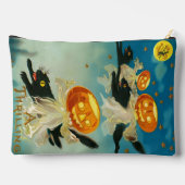 ヴィンテージハロウィンカボチャ幽霊と黒猫 アクセサリーポーチ (裏面)