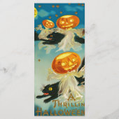 ヴィンテージハロウィンカボチャ幽霊と黒猫 メニュー (裏面)