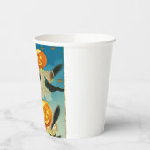 ヴィンテージハロウィンカボチャ幽霊と黒猫 紙コップ (左)