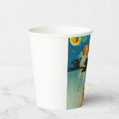 ヴィンテージハロウィンカボチャ幽霊と黒猫 紙コップ (右)