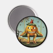 ヴィンテージハロウィンカボチャ磁石 マグネット (正面/裏面)