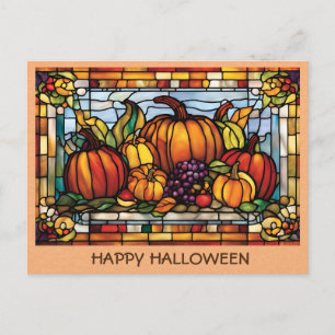 ヴィンテージハロウィンカボチャ秋秋の収穫 ポストカード