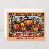 ヴィンテージハロウィンカボチャ秋秋の収穫 ポストカード (正面/裏面)