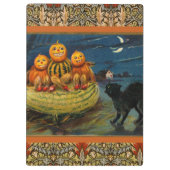 ヴィンテージハロウィンカボンプキンズブラックキャット クリップボード (裏面)