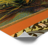 ヴィンテージハロウィンカボンプキンズブラックキャット ポスター (角)