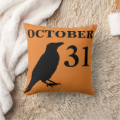 ヴィンテージハロウィンカラス枕 クッション (ブランケット)