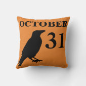 ヴィンテージハロウィンカラス枕 クッション (裏面)