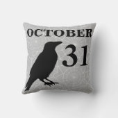 ヴィンテージハロウィンカラス枕 クッション (裏面)