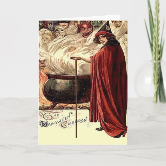ヴィンテージハロウィンカルドロン魔法 カード (正面)