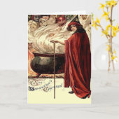 ヴィンテージハロウィンカルドロン魔法 カード (黄色い花)