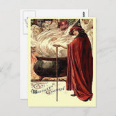 ヴィンテージハロウィンカルドロン魔法 ポストカード (正面/裏面)