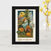 ヴィンテージハロウィンカード カード (黄色い花)