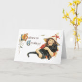 ヴィンテージハロウィンカード カード (黄色い花)