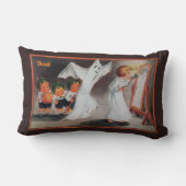 ヴィンテージハロウィンガールとキャンドルピロー – Dark ランバークッション (裏面)