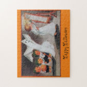 ヴィンテージハロウィンガールとキャンドル ジグソーパズル (縦)