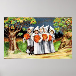 ヴィンテージハロウィンキッズホリデーパーティーのポスター ポスター