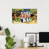 ヴィンテージハロウィンキッズホリデーパーティーのポスター ポスター (ホームオフィス)