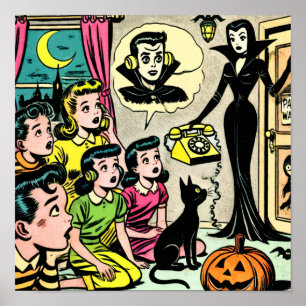 ヴィンテージハロウィンキッズ漫画 ポスター