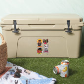 ヴィンテージハロウィンキャットカボチャフクロウおもしろい シール (クーラー)