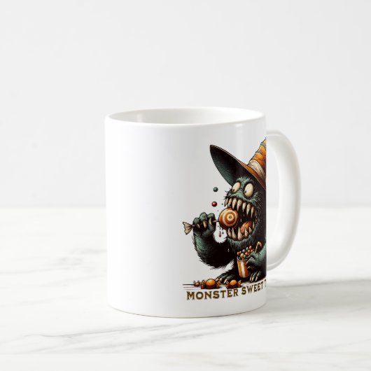 ヴィンテージハロウィンキャンディモンスター コーヒーマグカップ (正面右)
